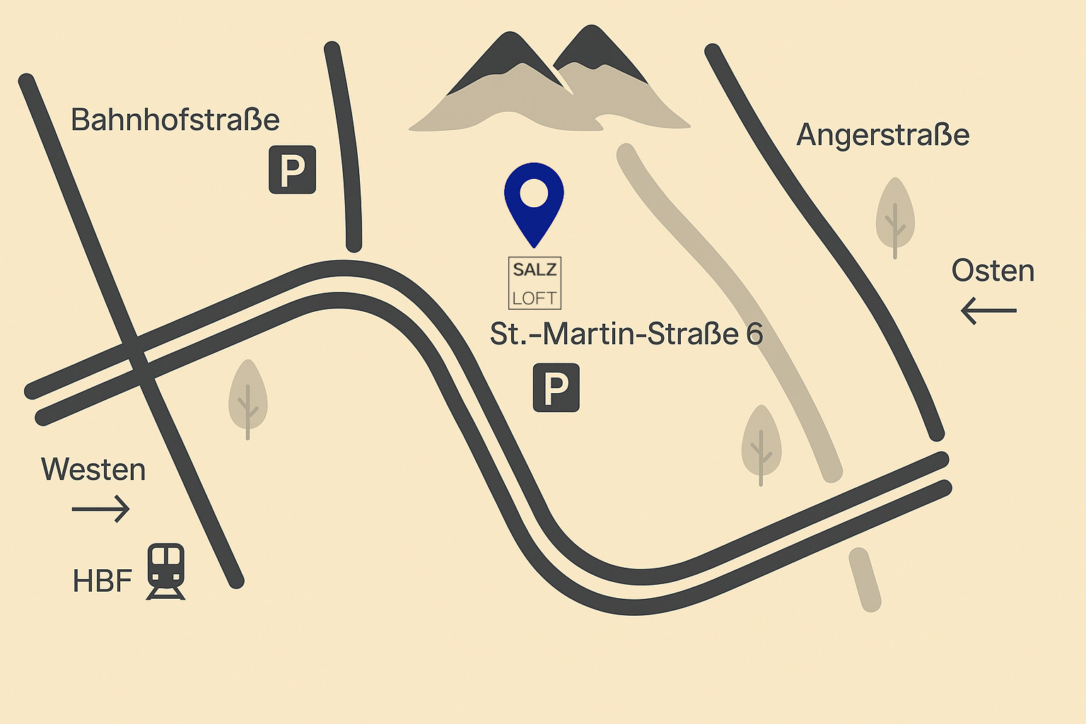 Strassenkarte SALZLOFT